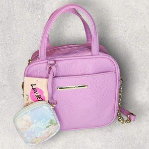 Betsey Johnson Pink LB Kenzie Satchel/Crossbody with Pouch - New with Tags
